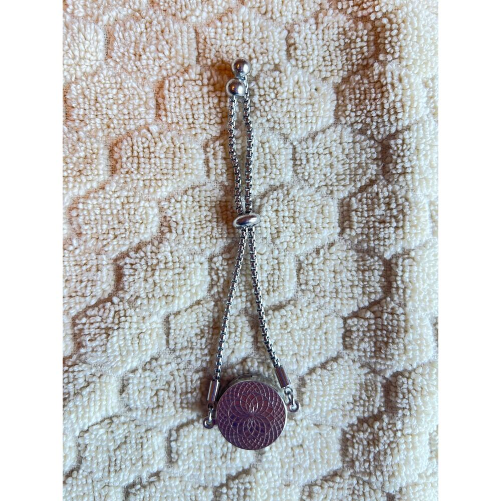 Essential Oil Diffuser silver Locket Bracelet Adjustable